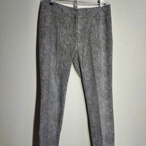 Donna Degnan Women Stretchy Snake Patterned Pants - Gray - Size 4